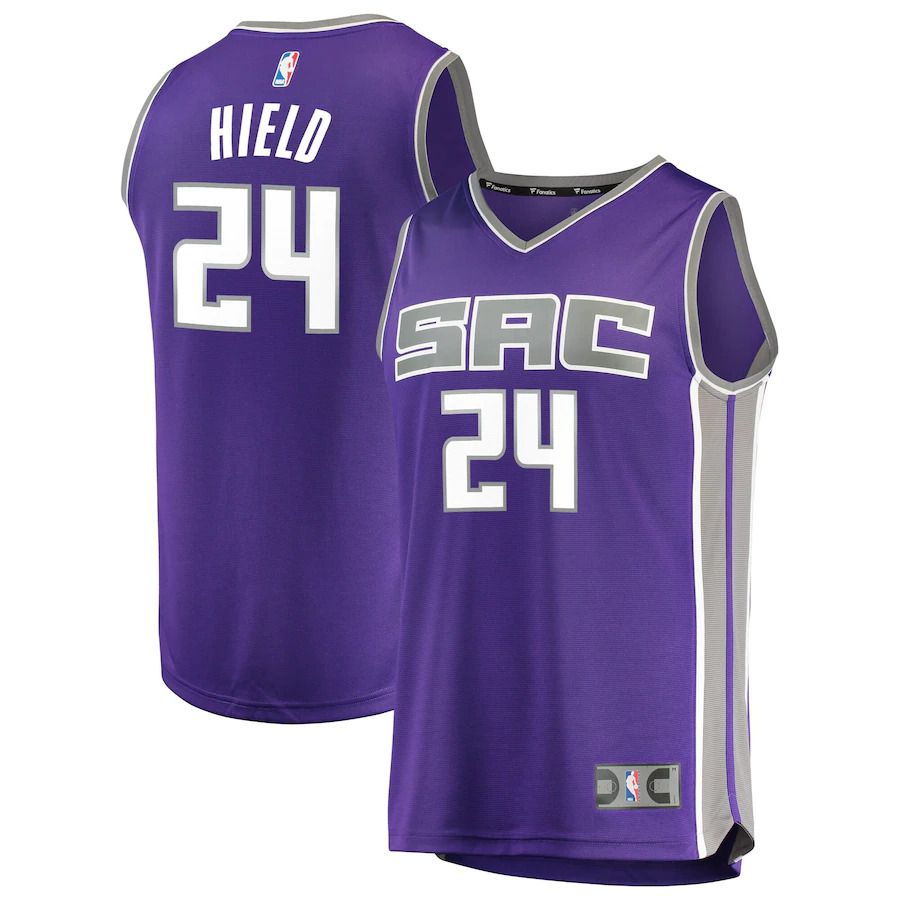 Men Sacramento Kings 24 Buddy Hield Fanatics Branded Purple Fast Break Player NBA Jersey